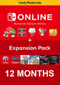 NINTENDO SWITCH ONLINE 12 MONTH FAMILY MEMBERSHIP PLUS EXPANSION PACK SWITCH (Europe & UK)