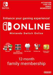 Nintendo Switch Online 12 Month (365 Day) Family Membership Switch (EU & UK)