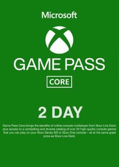 Xbox Game Pass Core - 2 Day Trial Membership (WW)