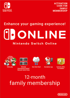 Nintendo Switch Online 12 Month (365 Day) Family Membership Switch (EU & UK)