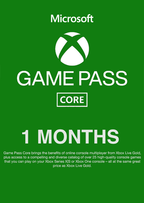 Xbox Game Pass Core - 1 Month Membership (WW) Xbox Game Pass Core - 1 Month Membership (WW)