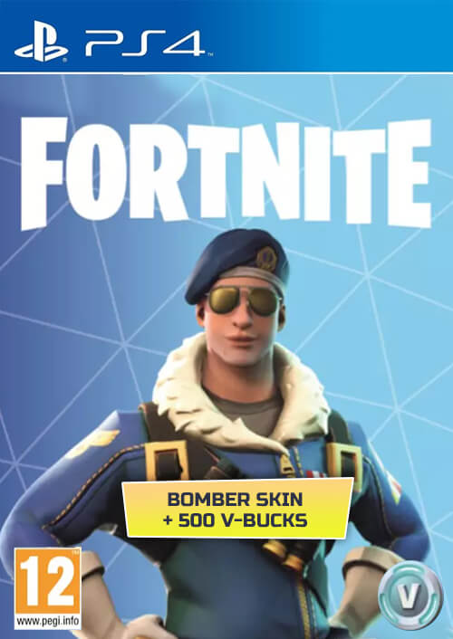 Fortnite Bomber Skin + 500 V-Bucks PS4 (EU & UK)