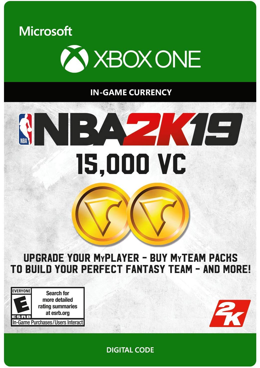 NBA 2K19: 15,000 VC Xbox One (EU & UK) NBA 2K19: 15,000 VC Xbox One (EU & UK)